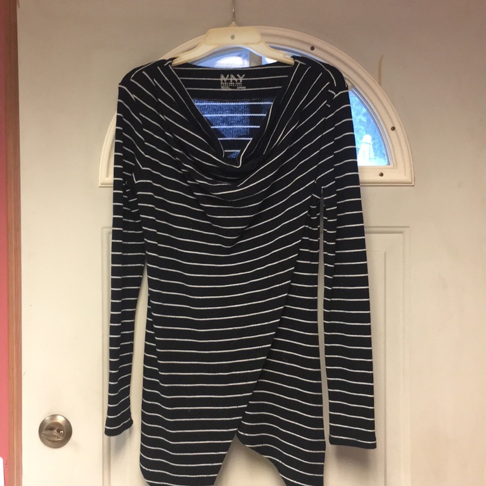 Black and white striped top
